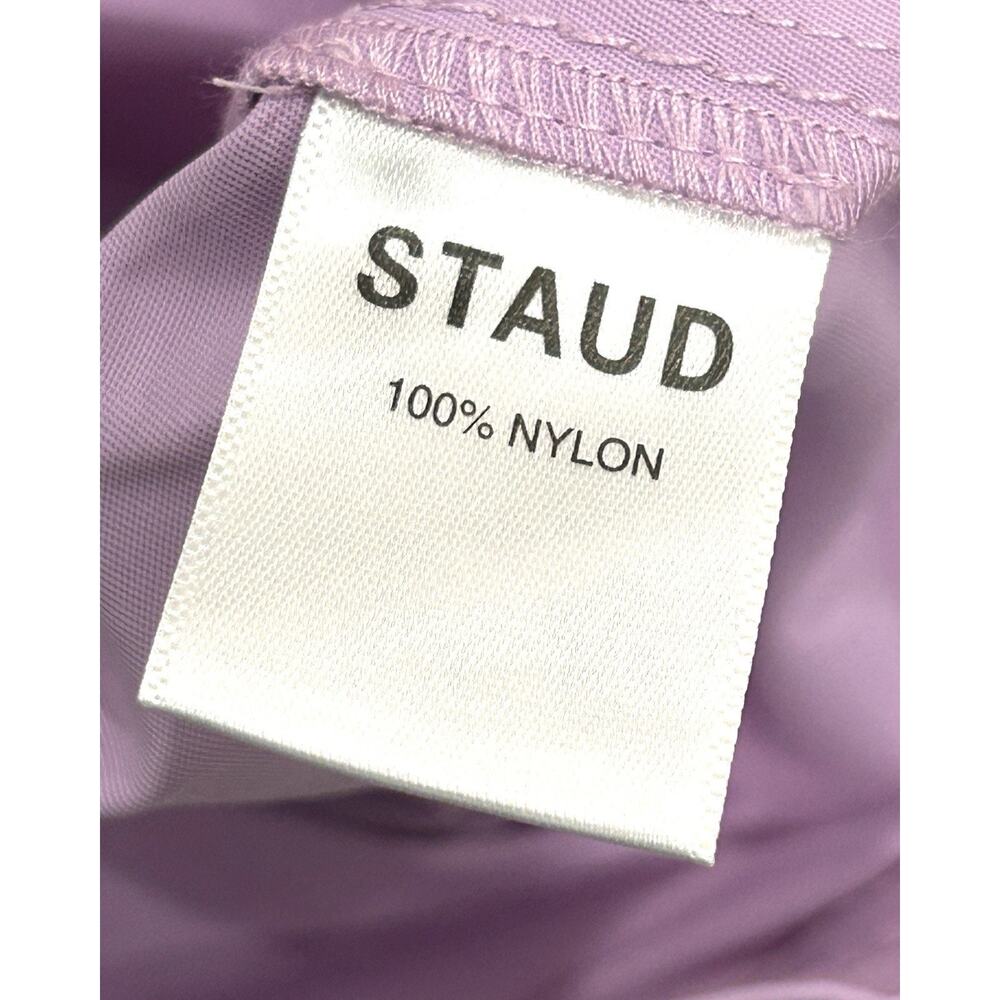 STAUD Coconut Shorts Womens Size S Lavender Purple Nylon Pleated High Rise - Picture 6 of 8